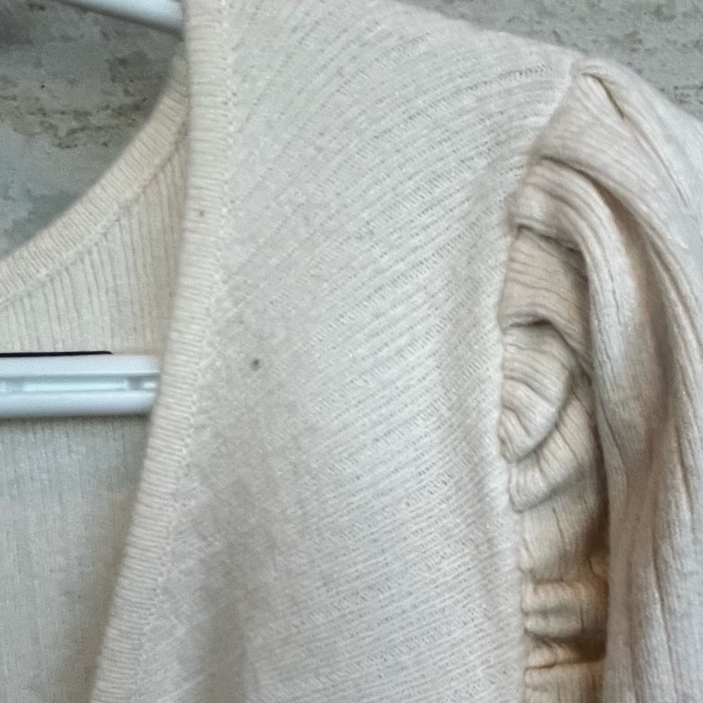REVOLVE L'Academie Cream V-Neck Sweater - Picture 7 of 16